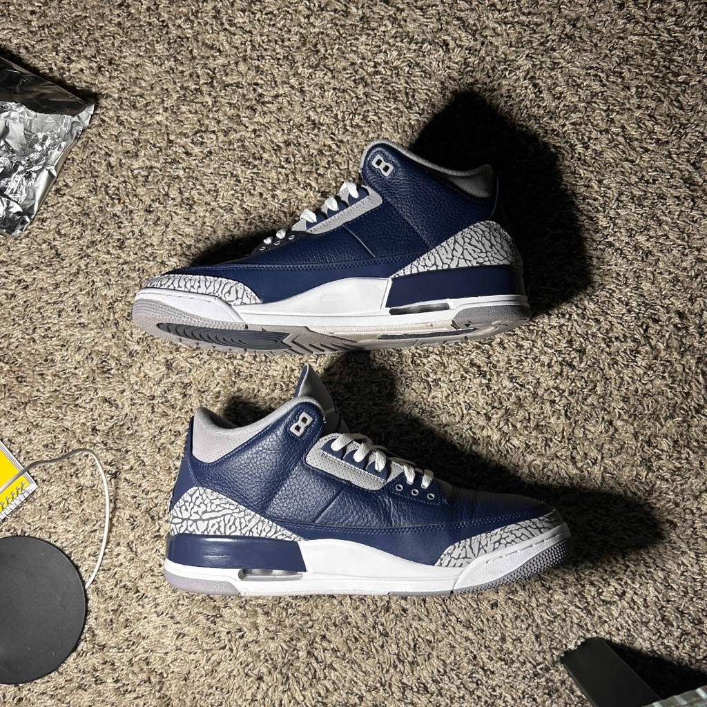 Georgetown 2021 Jordan Sneakers In Navy And Gray